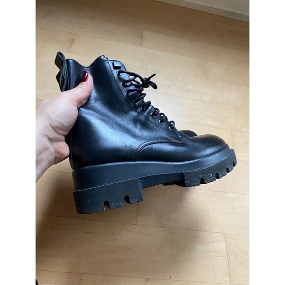 La Canadienne combat boot "Brendan" black leather lace up lug sole sz 35 - Picture 8 of 9